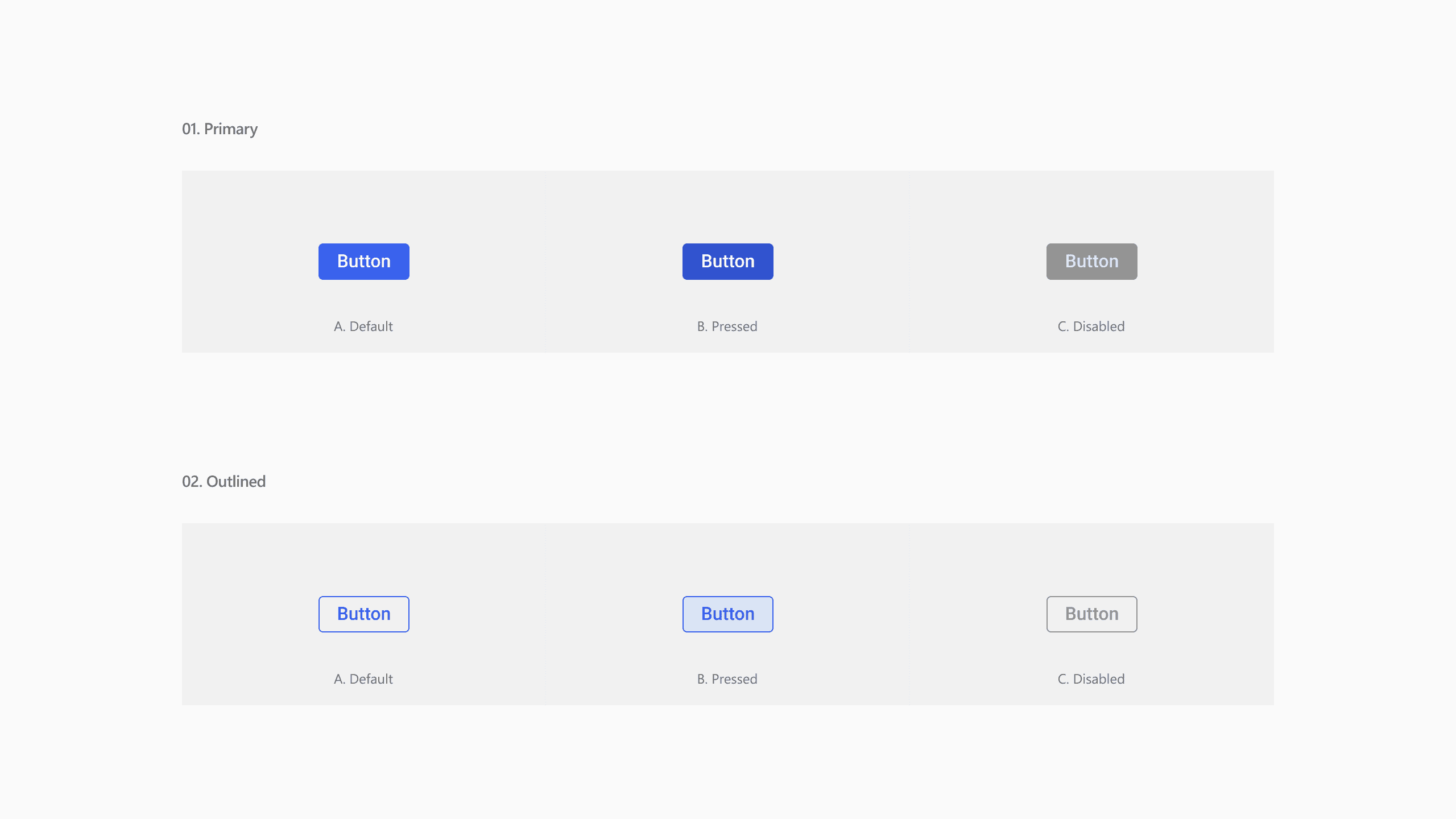 Keyboard panel buttons from the Android component library.